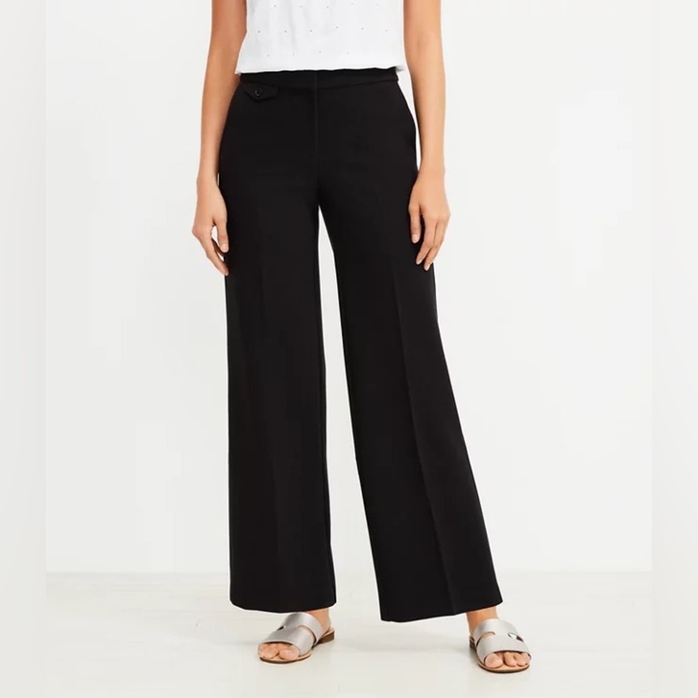 Loft wide leg black pants